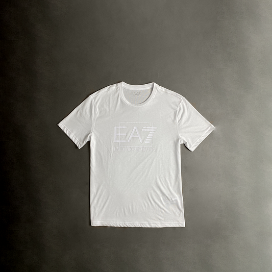 Camiseta EA7 branco logo square