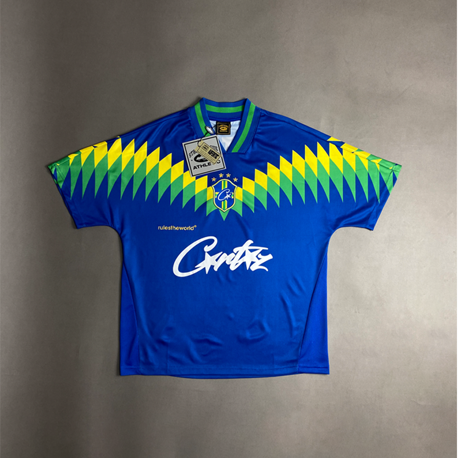 Camiseta Corteiz  Jersey American Club Brazil Azul