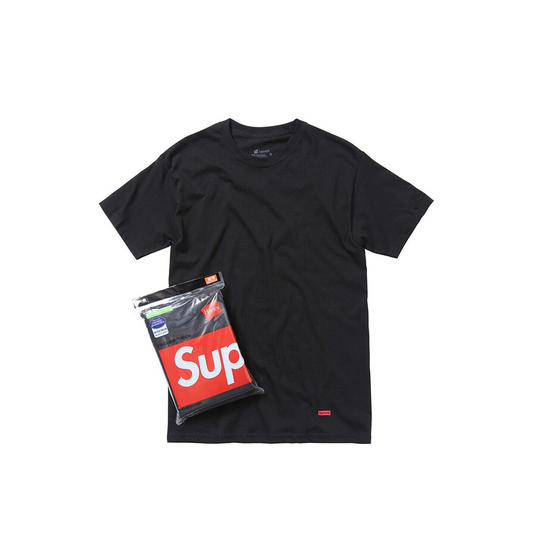 Pack de 3 Camisetas Supreme x Hanes preto