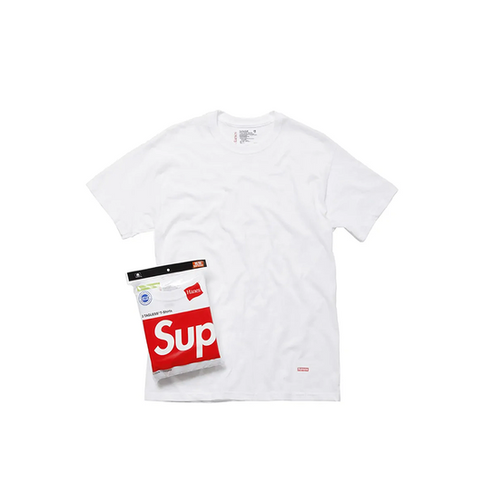 Pack de 3 Camisetas Supreme x Hanes branco