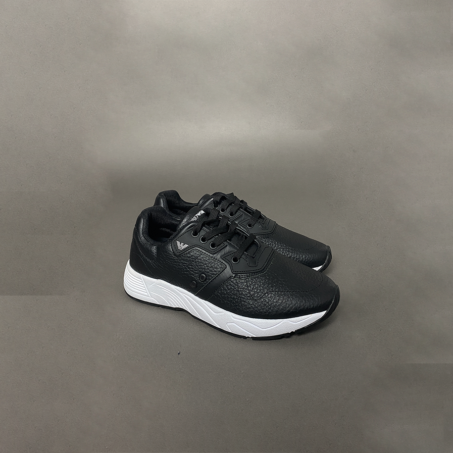 Tênis sport Emporio Armani couro preto