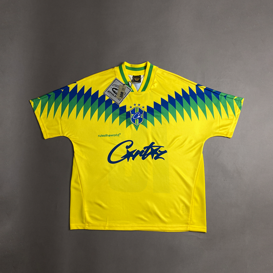 Camiseta Corteiz  Jersey American Club Brazil Amarela