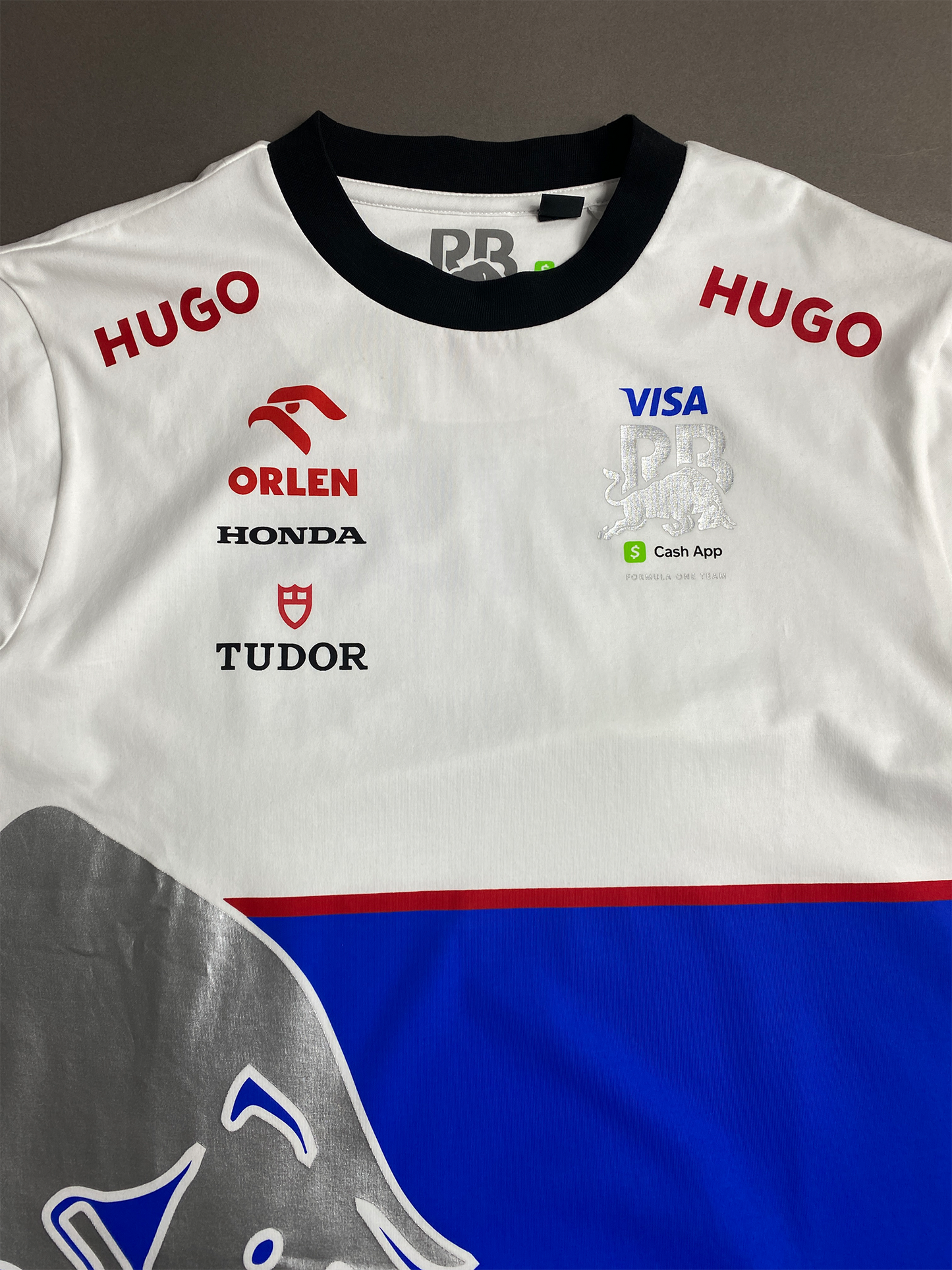 Camiseta Hugo Boss x RedBull F1 2023 Cash App Royal/White