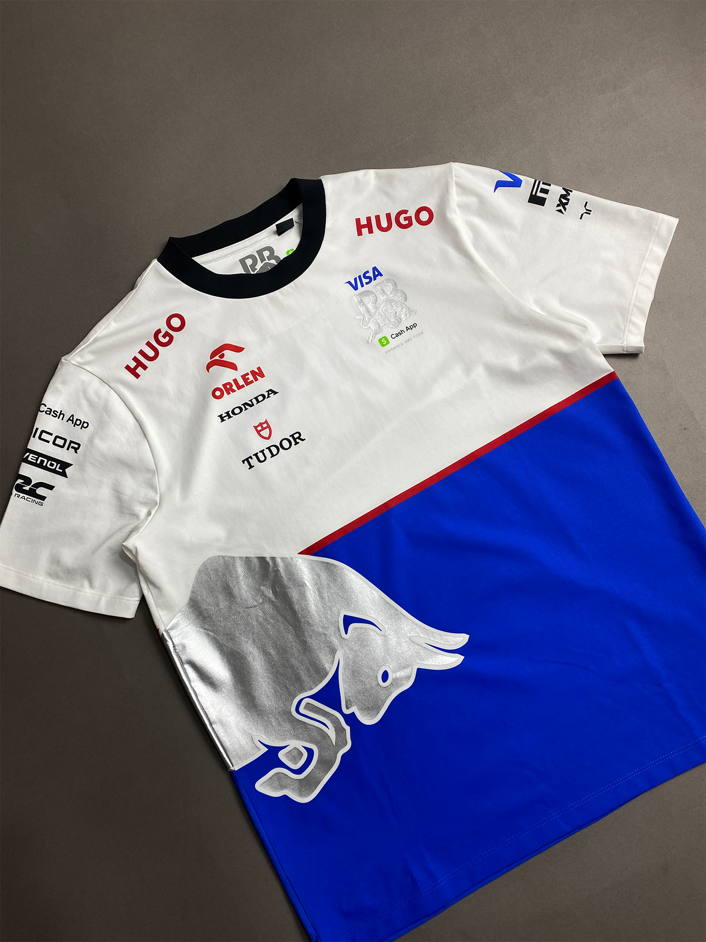 Camiseta Hugo Boss x RedBull F1 2023 Cash App Royal/White