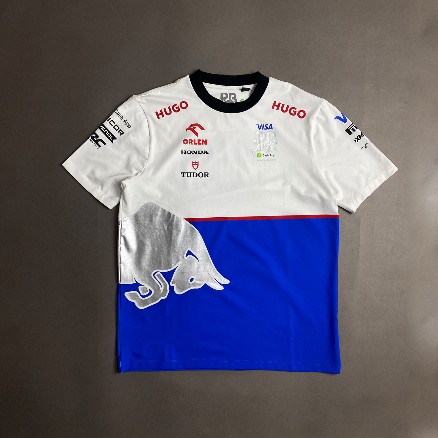 Camiseta Hugo Boss x RedBull F1 2023 Cash App Royal/White